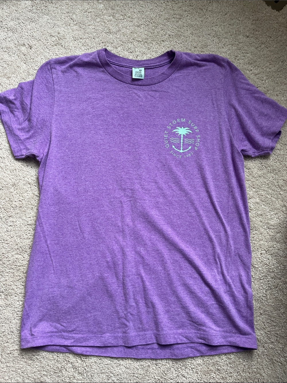 Quiet Storm Palm Short Sleeve Tee - Deep Purple